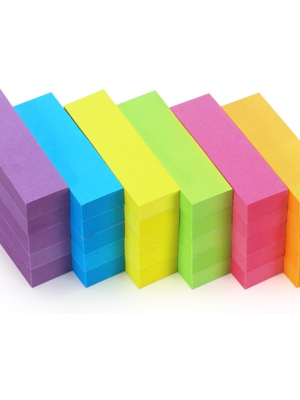 Page Markers 0.6x2 in, Self-Stick Flags, 30 Pads, 6 Colors, 80 Sheets
